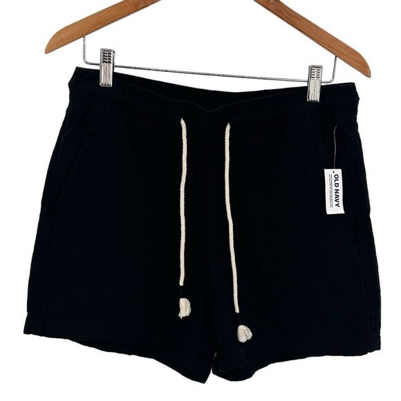 NWT Old Navy pull on drawstring, black shorts, high-rise size small - Picture 1 of 6